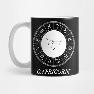 Capricorn Zodiac Sign Design With Constellation Mug